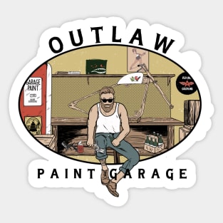 motorcycle garage Sticker